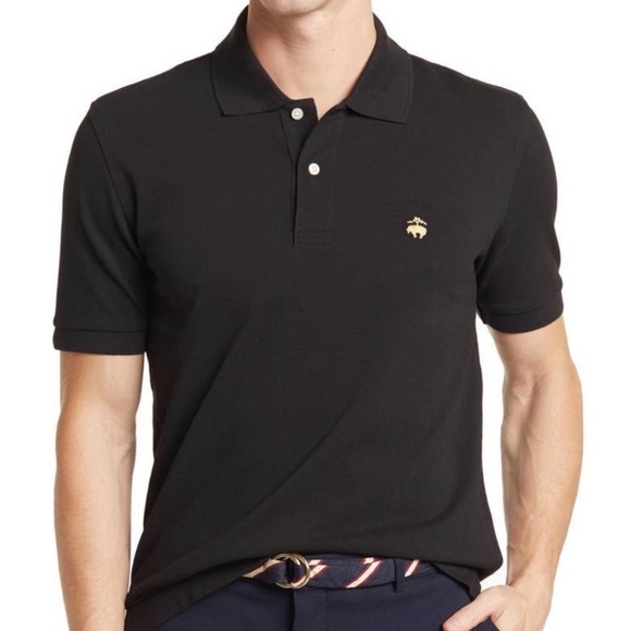 Brooks Brothers Other - Brooks Brothers Black Pique Slim Fit Performance Polo Shirt Size L
